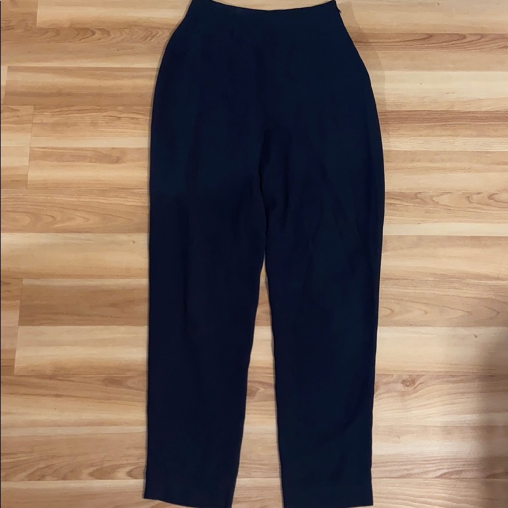 Black High Waisted Slacks
